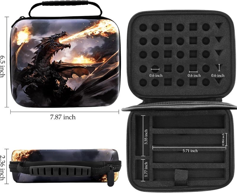 sabermaster Dice Storage Case Dice Bag Dice throne dnd dice tray dice holder dnd dice storage dice case Multifunctional storage Organizer Role Playing Game for Rpg Table Game (C) - Image 2